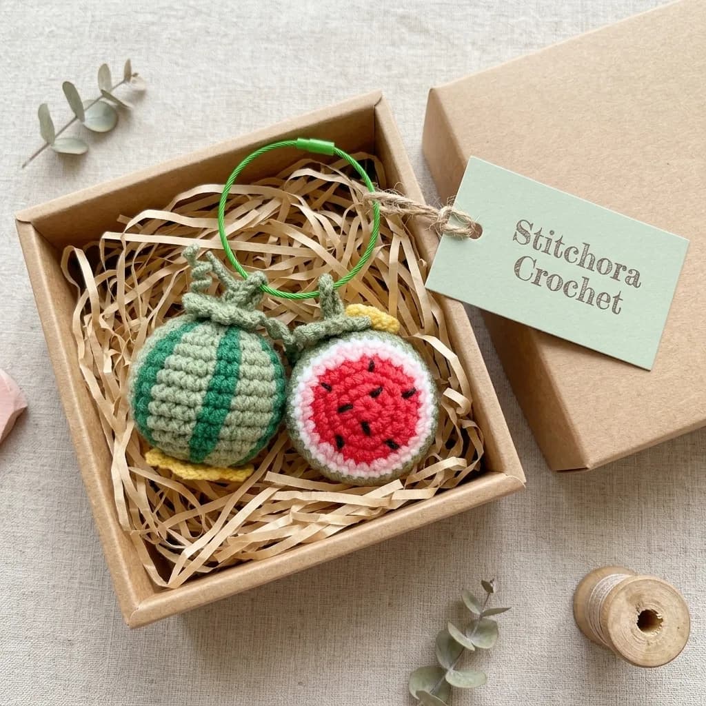 Sweet Summer Watermelon Keychains