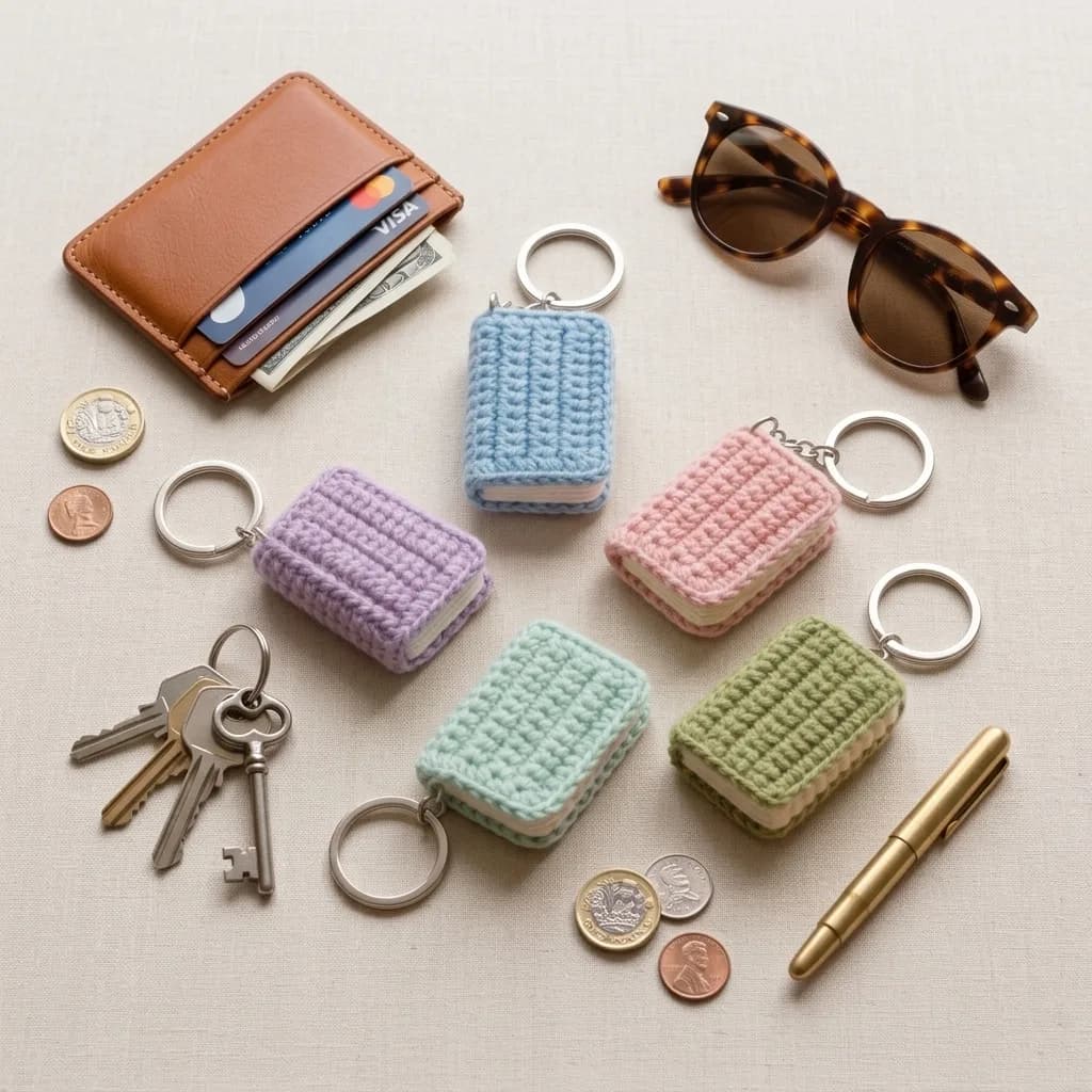 Miniature Book Keychain crochet pattern, photo 1