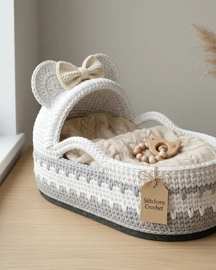 Magic Ears Nest Moses Basket crochet pattern, photo 1