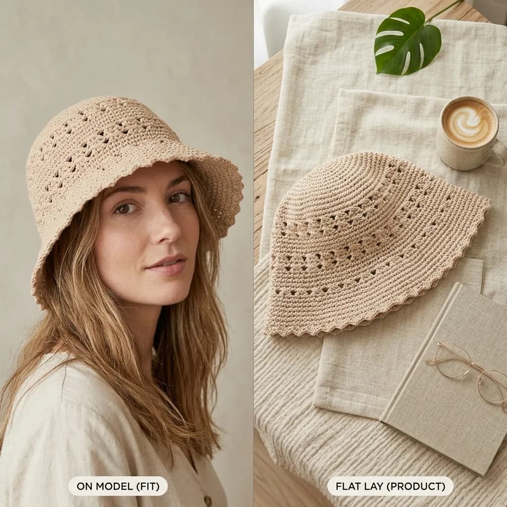 Crossed Lace Summer Bucket Hat