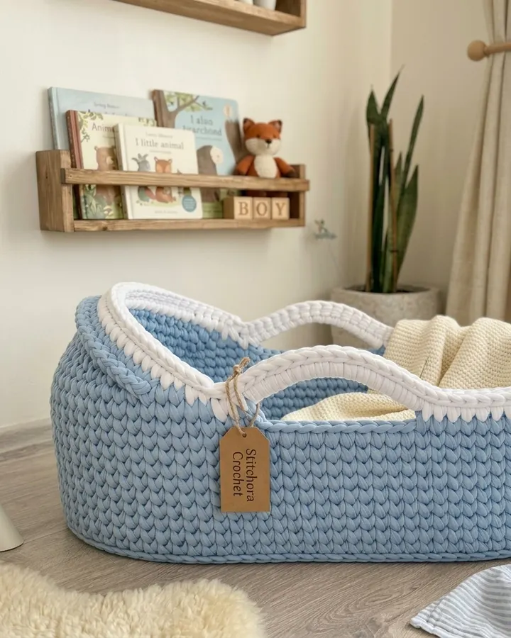 Midnight Nest Moses Basket crochet pattern, photo 1