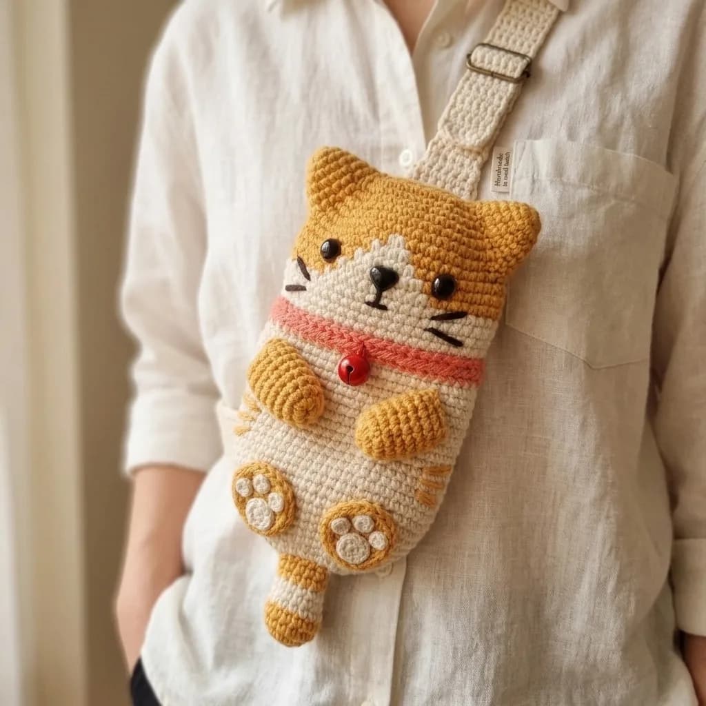 Cat Phone Chest Bag