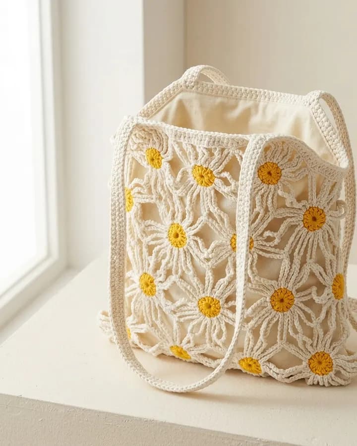Daisy Bloom Tote Bag crochet pattern, photo 3