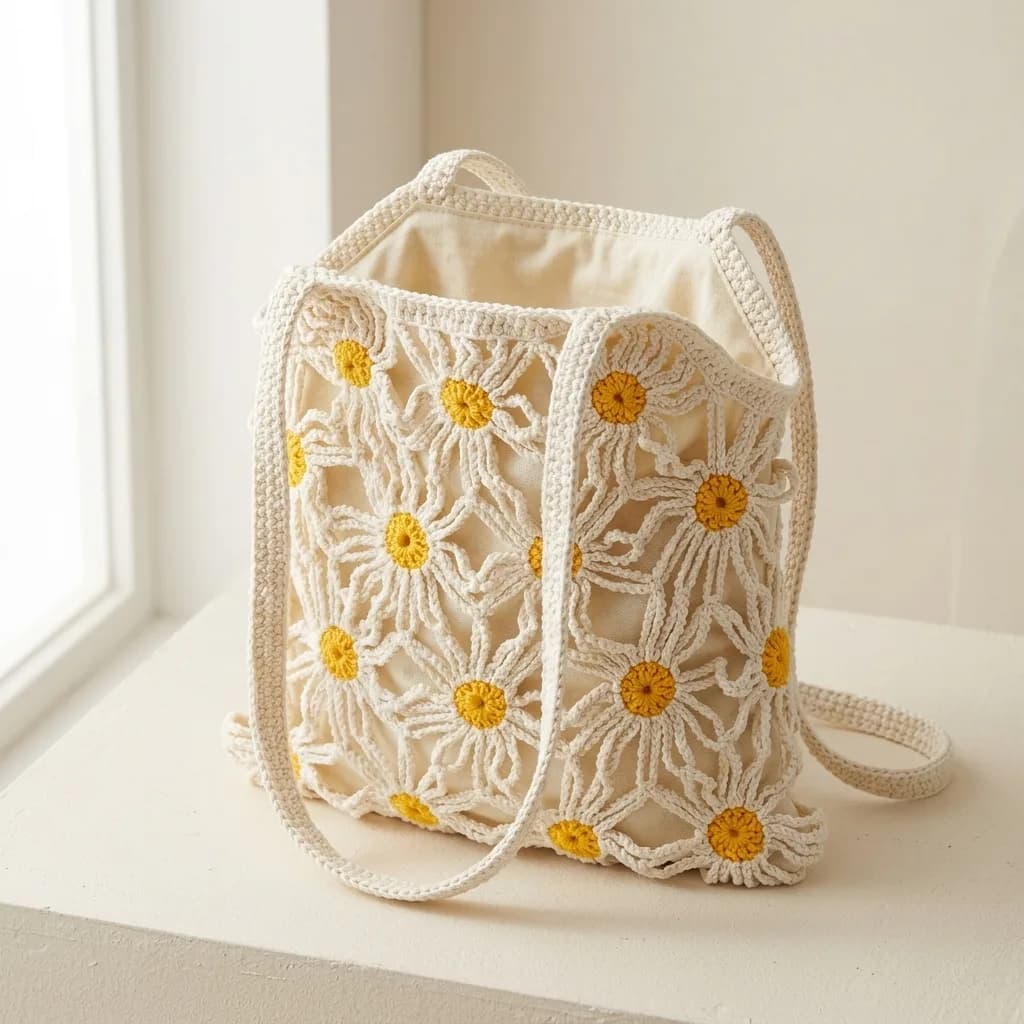 Daisy Bloom Tote Bag crochet pattern, photo 3